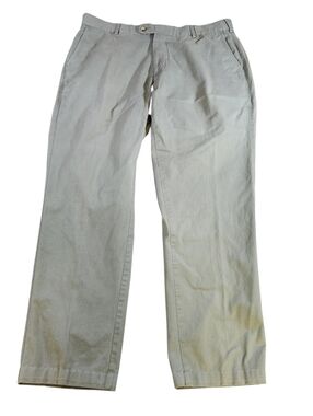 Peter Millar Pants Mens Size 36 Green Khaki Chino Pima Cotton Blend Stretch Golf